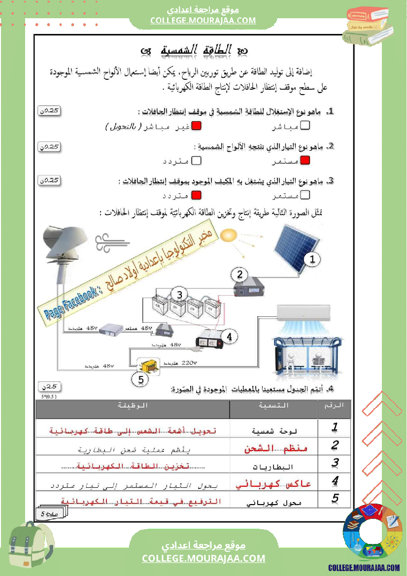 فرض_مراقبة_الثامنة_التربية_التكنولوجية_ثلاثي_ثالث