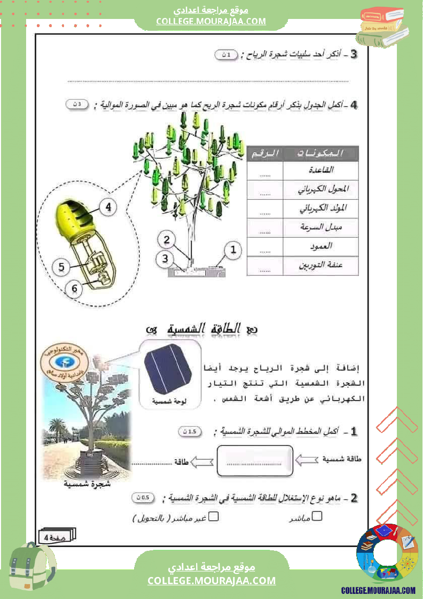 فرض_مراقبة_سنة_الثامنة_التربية_التكنولوجية_الثلاثي_الثالث