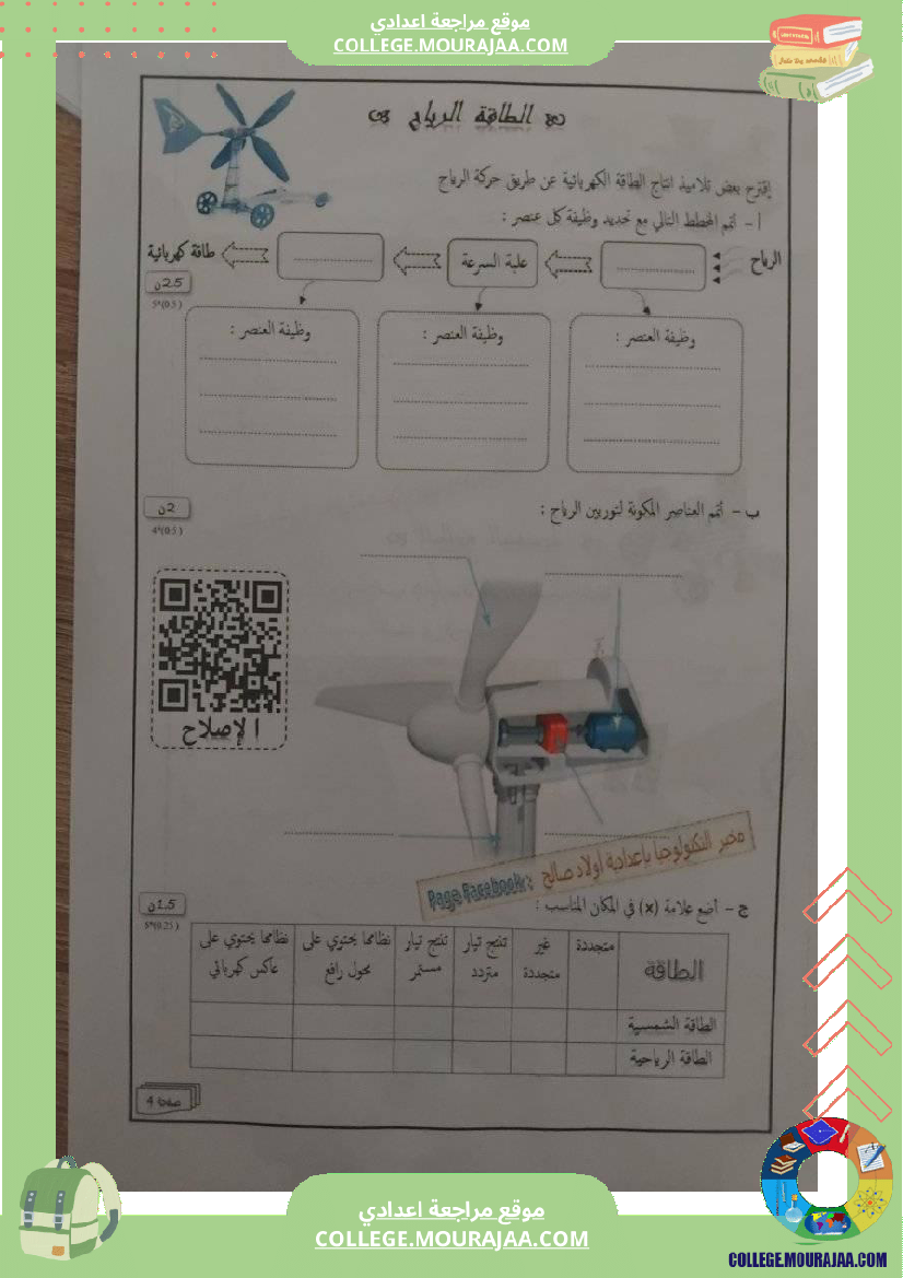 فرض_تأليفي_الثامنة_التربية_التكنولوجية_ثلاثي_ثالث