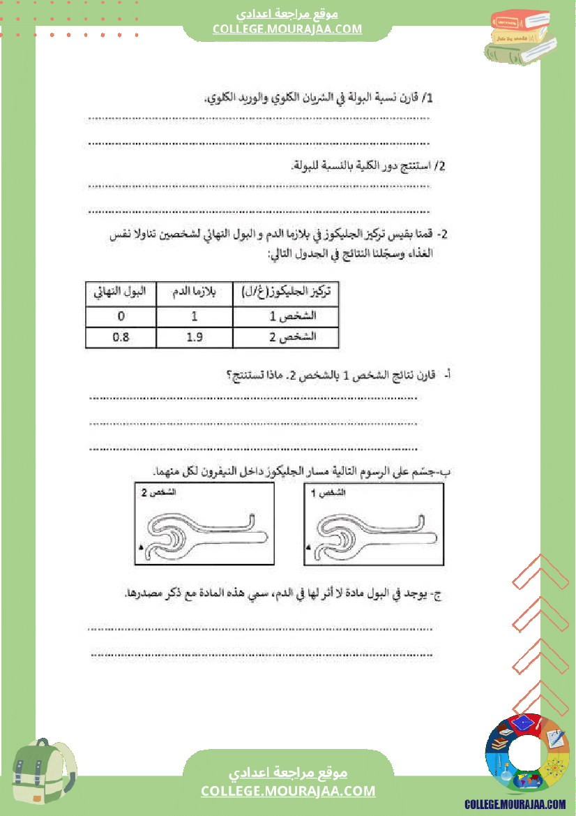 فرض مراقبة سنة التاسعة التربية المدنية الثلاثي الثالث