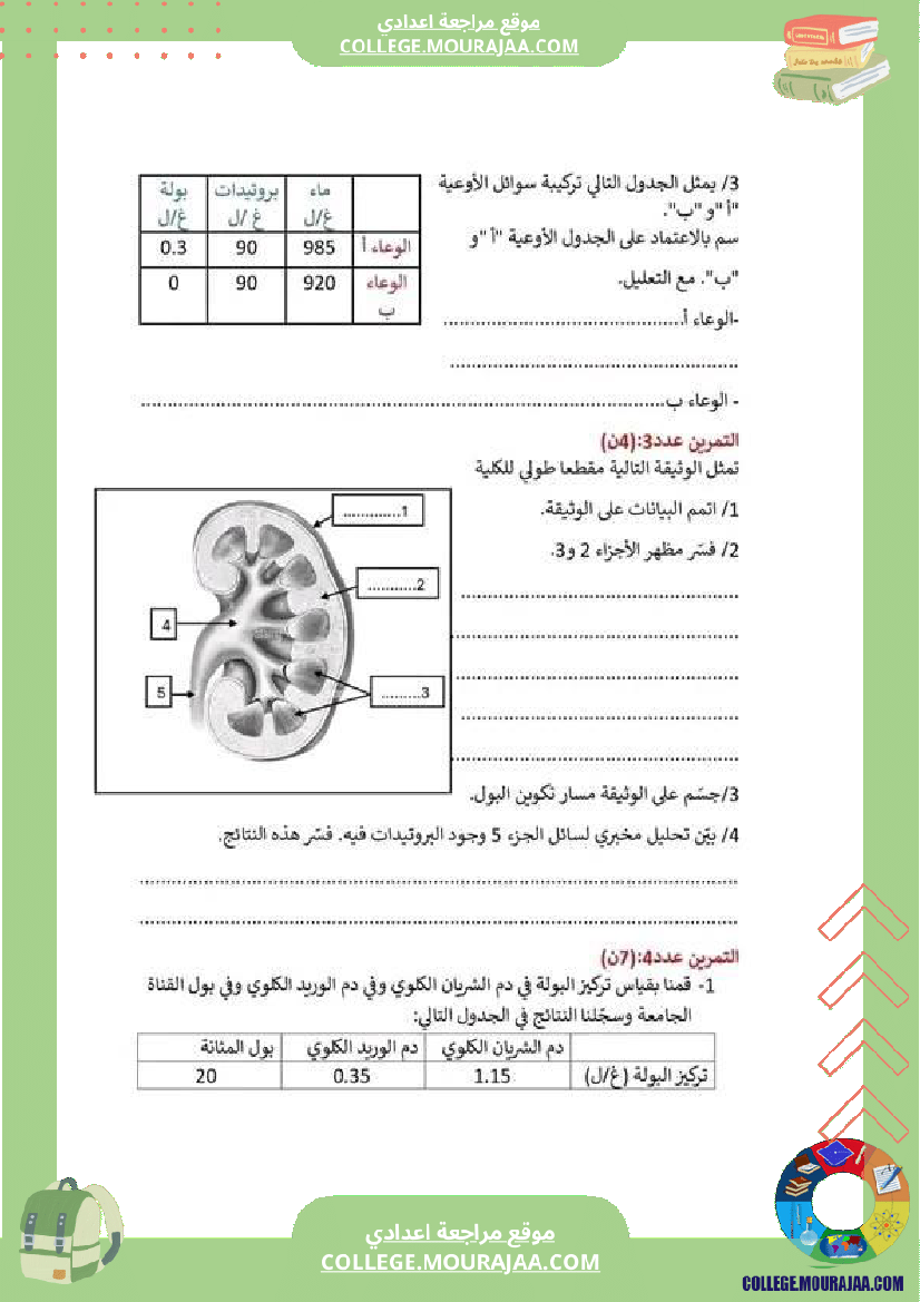 فرض مراقبة سنة التاسعة التربية المدنية الثلاثي الثالث