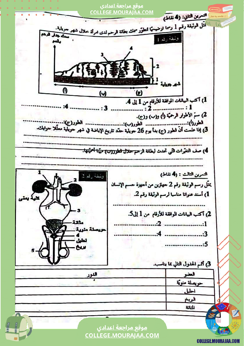فرض_تأليفي_التاسعة_في_علوم_الحياة_و_الارض_الثلاثي_الثالث
