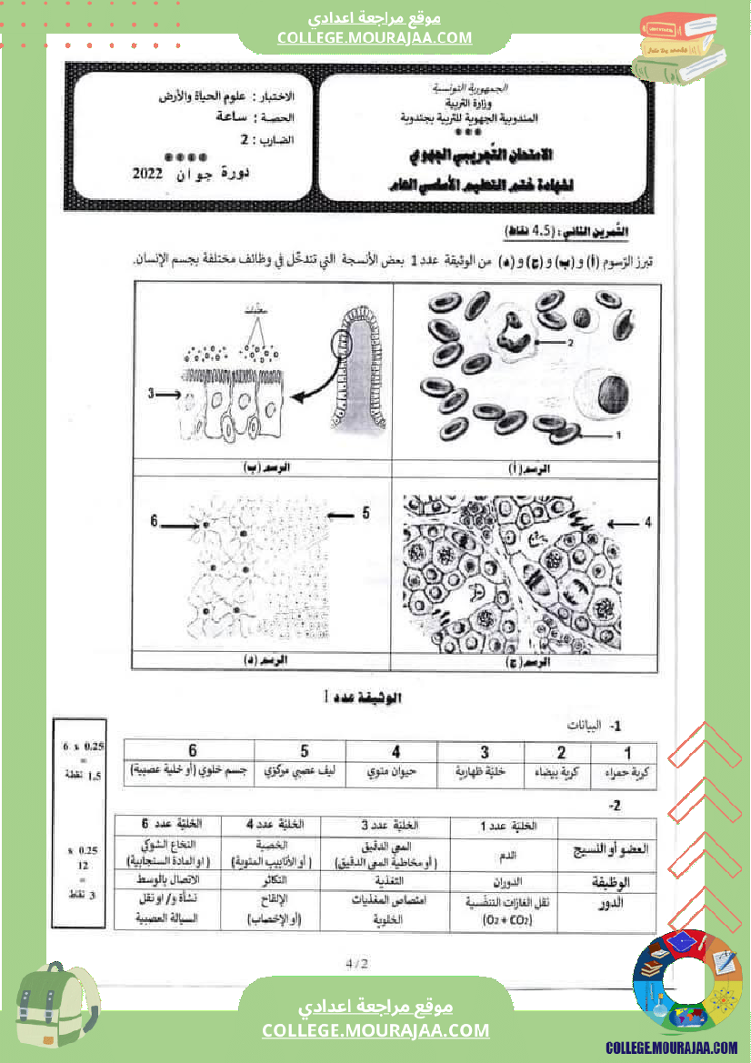 فرض_تأليفي_ثلاثي_ثالث_في_علوم_الحياة_و_الارض_التاسعة