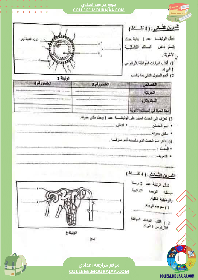 فرض_تأليفي_سنة_التاسعة_علوم_الحياة_و_الارض_الثلاثي_الثالث