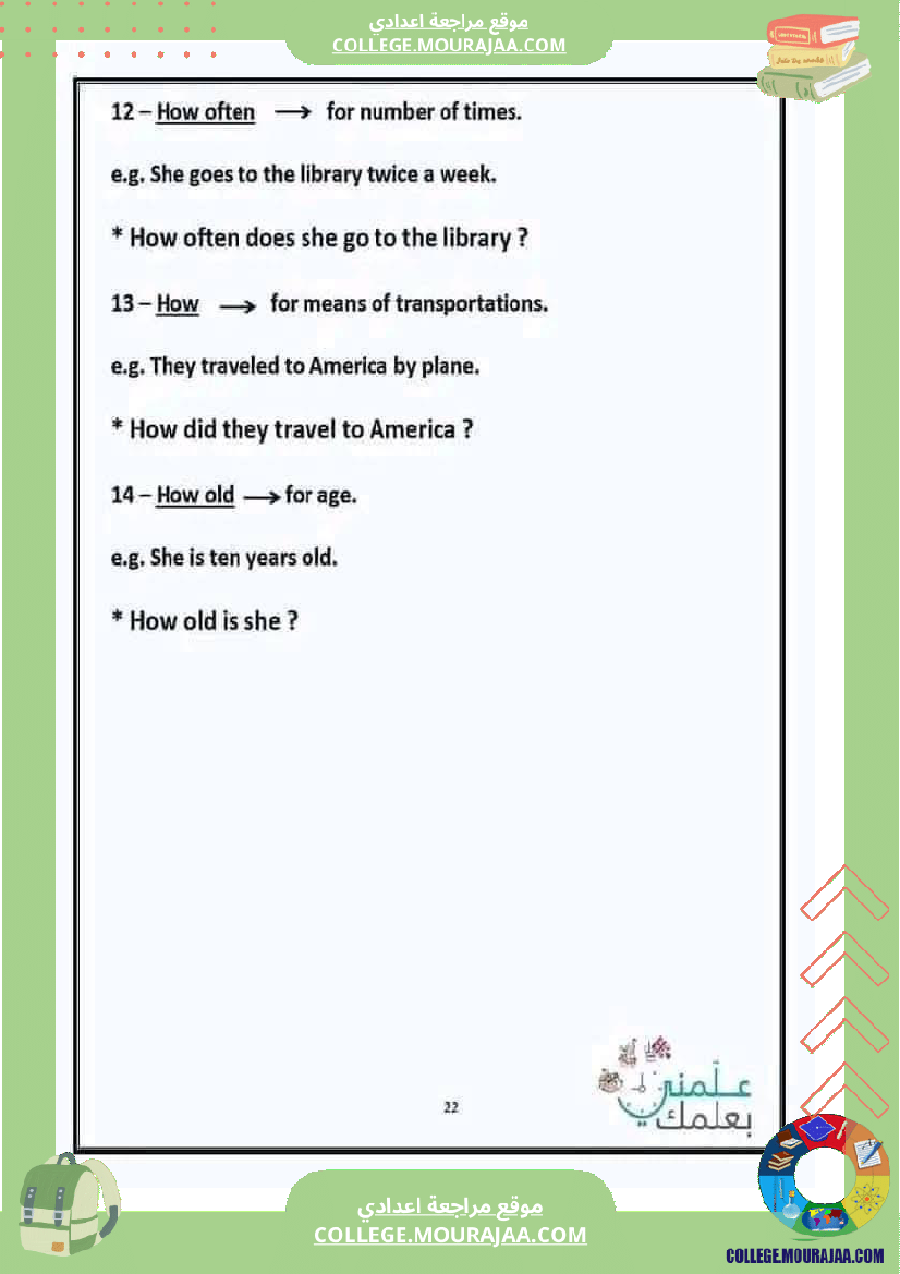 anglais مراجعة شاملة لقواعد اللغة الانقليزية لكل المستويات تمارين مع الاصلاح