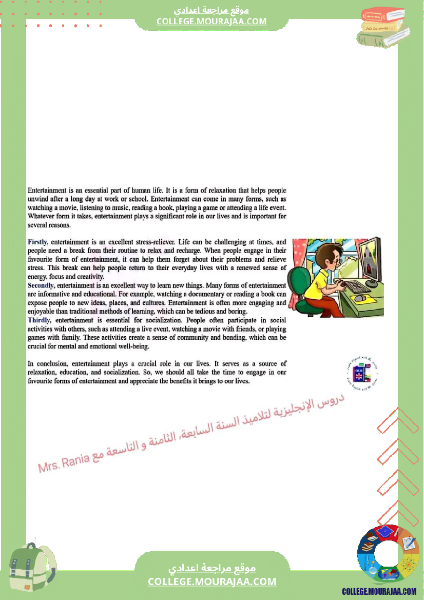 تمارين_مراجعة_للثلاثي_الثالث_للسنة_التاسعةenglish