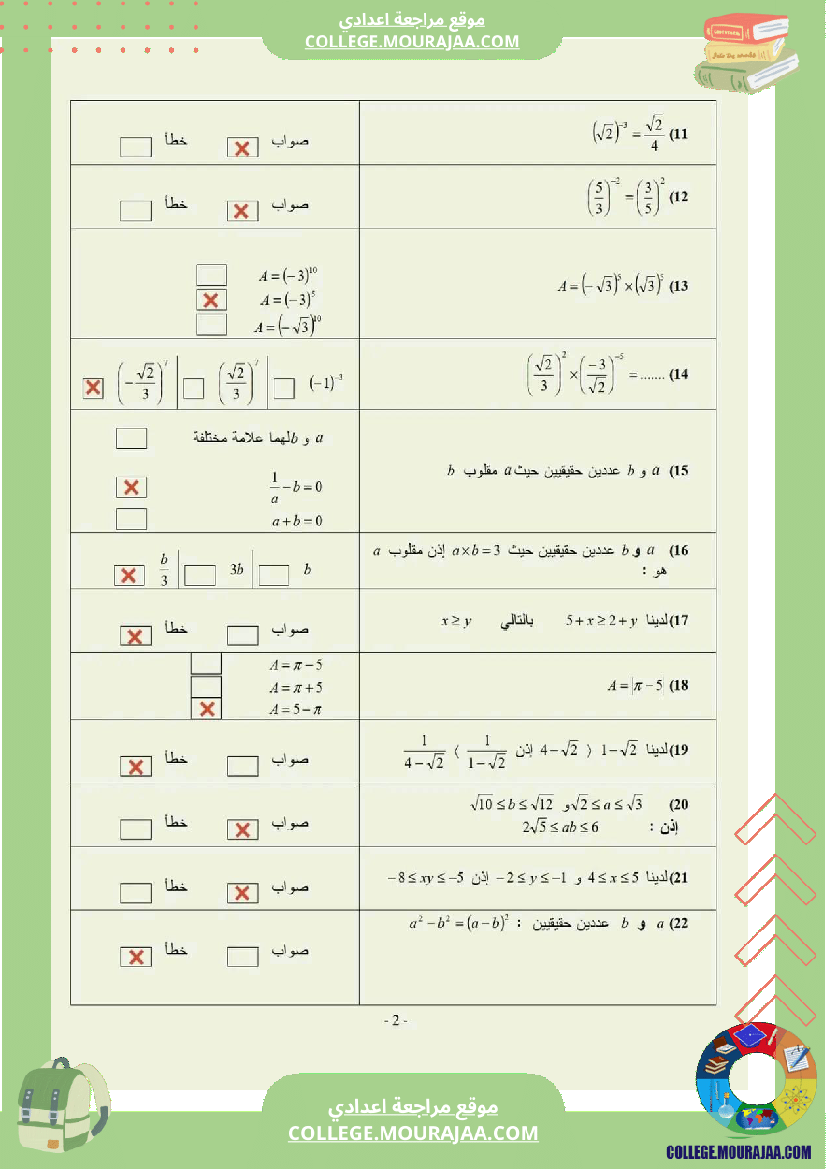 تاسعة_اساسي_رياضيات_مراجعة_في__مرفقة_بالاصلاح