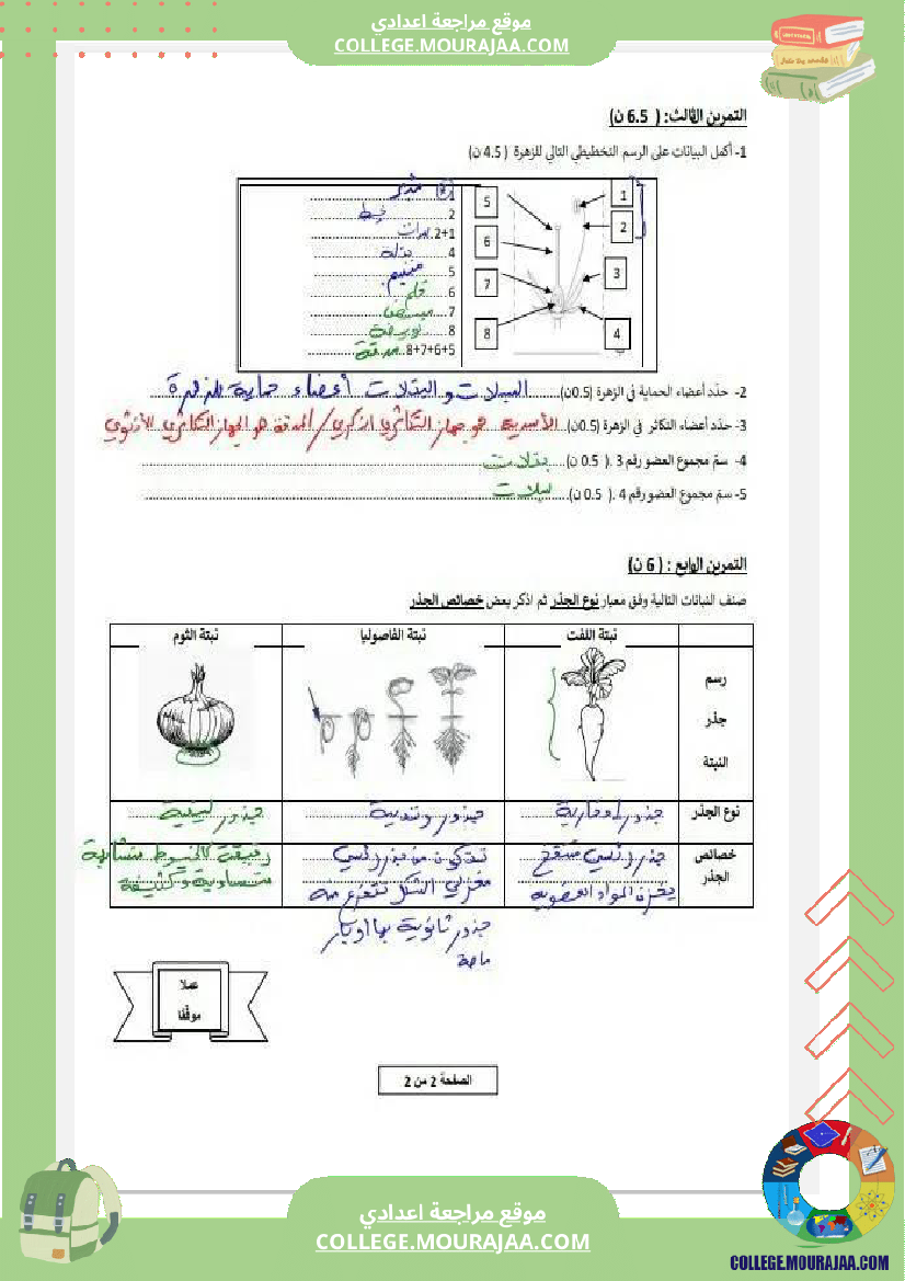 فرض_مراقبة_السابعة_في_علوم_الحياة_و_الارض_الثلاثي_الثالث