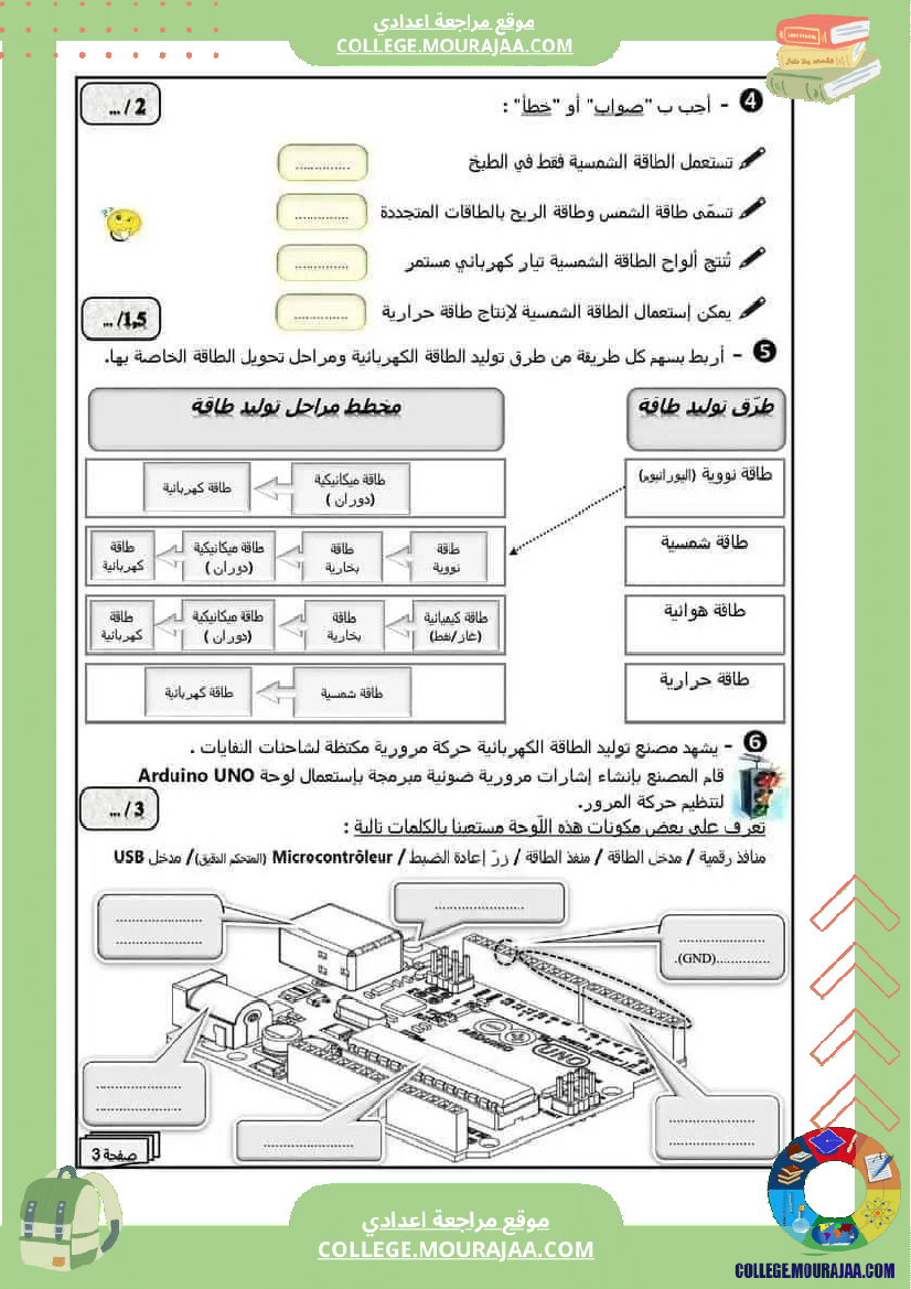 فرض_مراقبة_السابعة_التربية_التكنولوجية_الثلاثي_الثالث