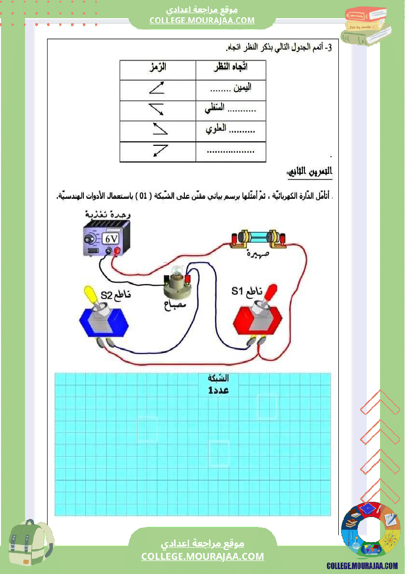 فرض_مراقبة_السابعة_التربية_التكنولوجية_ثلاثي_ثالث