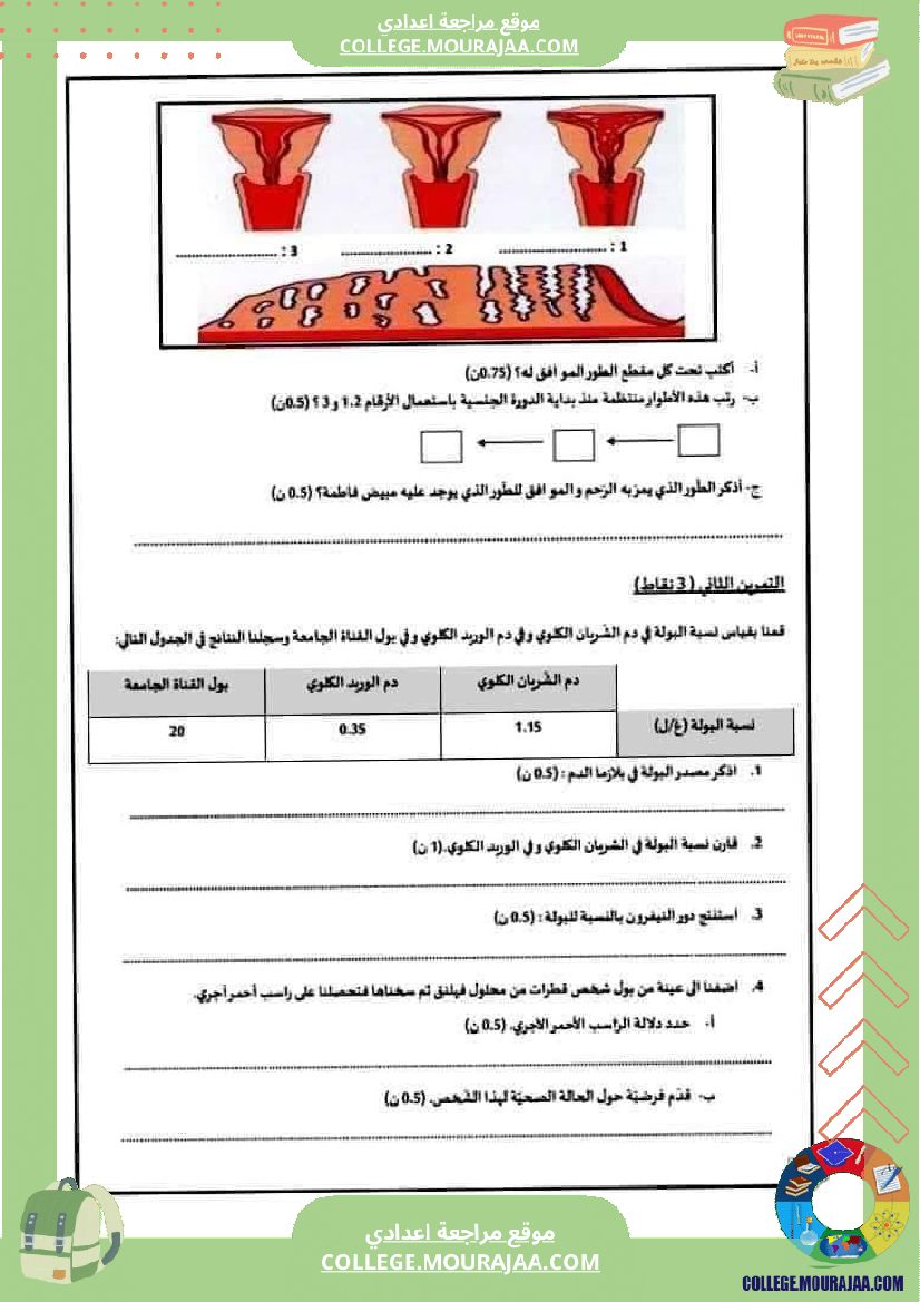 فرض_تأليفي_للسنة_السابعة_علوم_الحياة_و_الارض_الثلاثي_الثالث
