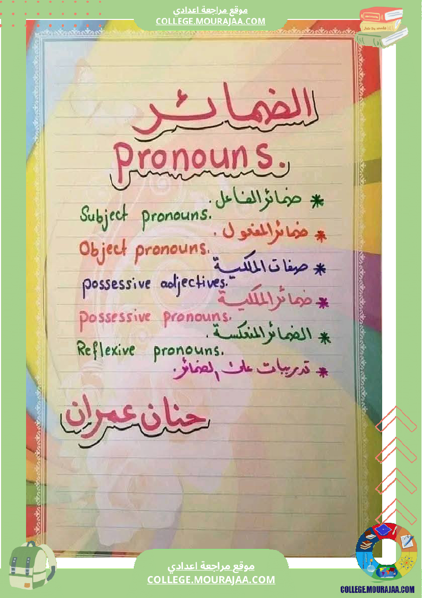 ملخص دروس الأنقليزية لجميع المستويات