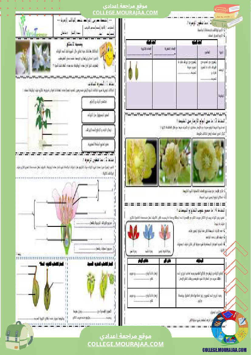سابعة اساسي علوم الحياة و الارض ثلاثي للافادة